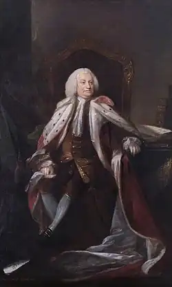 Prezident Královské společnosti George Parker, 2. hrabě z Macclesfieldu (1760)