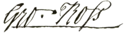 George Ross, podpis