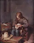 Gerard ter Borch: Chytání blech