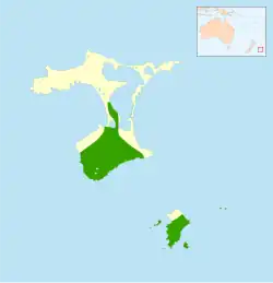 Areál rozšíření (zeleně)