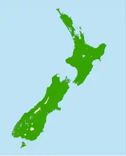 Areál rozšíření (zeleně)