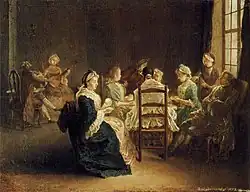 Společnost při hře v karty (1757)