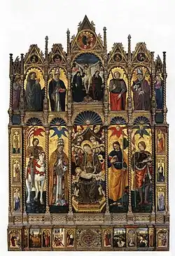 Polyptych pro hlavní oltář kostela Sv. Eustachia