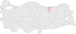 Giresun na mapě