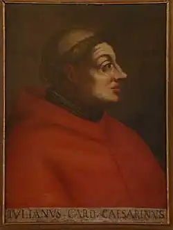 Portrét kardinála Cesariniho na univerzitě v Bologni