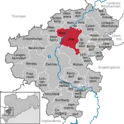 Glauchau na mapě