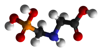 3D struktura glyfosátu