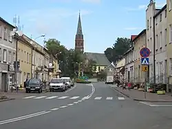 Centrum města s kostelem sv. Ondřeje Boboly
