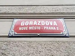 Gorazdova ulice v Praze 2