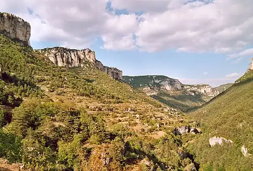 pohled na Gorges de la Jonte