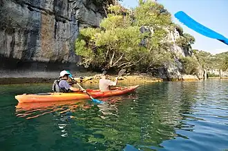 pohledy z plavby po soutěsce Gorges de Baudinard