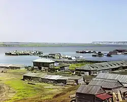 Soutok řek Irtyš a Tobol. Tobolsk (Rusko).