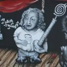 Rudy Kovanda na graffiti v Brně-Komíně