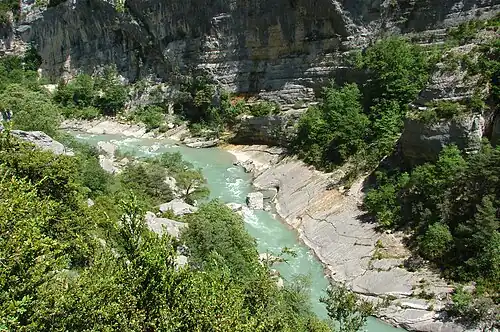 pohledy z cesty po sentier Blanc-Martel