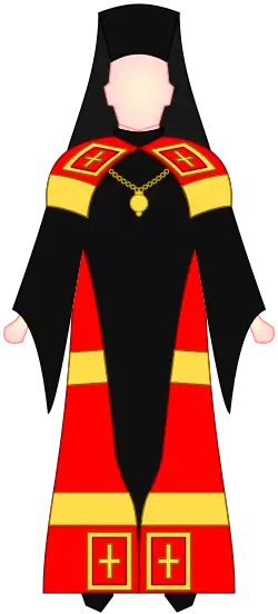 Biskupská mantie řeckého stylu (chórový oděv biskupa)