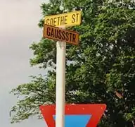 Ulice v Grootfonteinu nesoucí jméno německého prozaika Goetheho