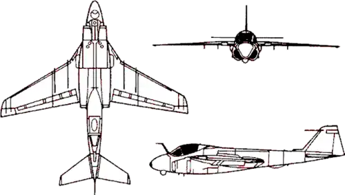 Nákresy letounu A-6 Intruder