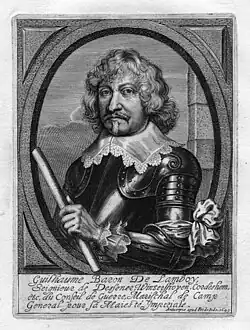 Guillaume de Lamboy, rytina Pieter de Jode mladší, 1649