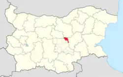 Obština na mapě Bulharska