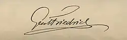 Gustav Friedrich – podpis
