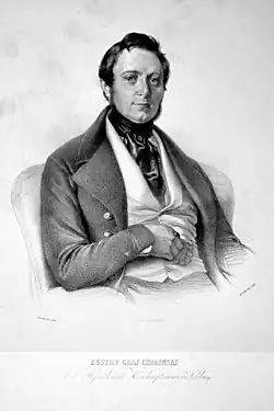 Hrabě Gustav Ignác jako krajský hejtman v Salcburku (1845)