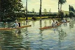 Gustave Caillebotte, Boating on the Yerres, 1877.
