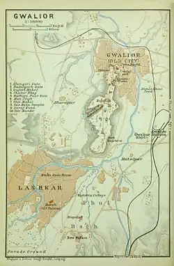 Mapa státu Gválijar, rok 1914