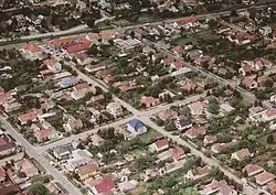 Letecký pohled na Gyál