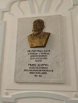 Pamětní deska Matthiase Kocha