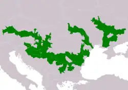 Rozšíření ježdíka dunajského