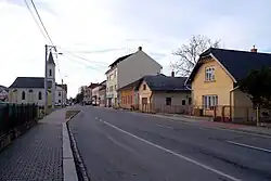 Centrum obce, ulice Antonína Vaška