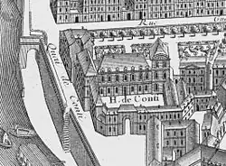 Palác na mapě z roku 1739