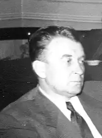 Prof. Alexander Húščava na zasedání Slovenské Akademie Vied v roce 1953.