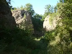 Vstup do bývalého lomu