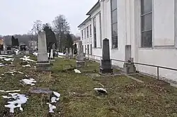 Hřbitov v Michálkovicích, část židovská za Husovým sborem.