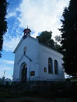 Hřbitovní kaple v Lipové, kde je Wenzel Frind pohřbený