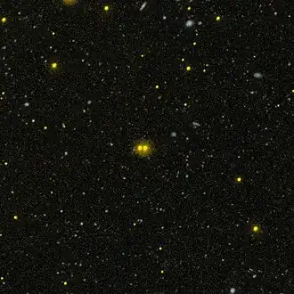 Systém HD 80606 / HD 80607 na snímku z dalekohledu GALEX