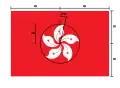 Rozměry hongkongské vlajky