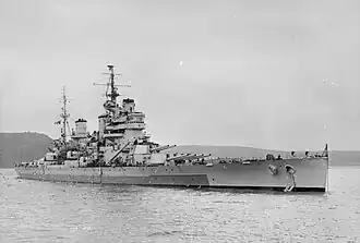 HMS Anson v roce 1945