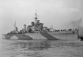 HMS London v roce 1943