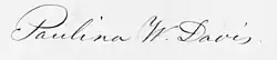 Paulina Wright Davis – podpis