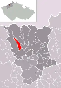 Háj u Duchcova na mapě