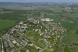 Letecký pohled na Hajmáskér