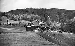 Zaniklá turistická chata - Halamova útulna v osadě Zimný