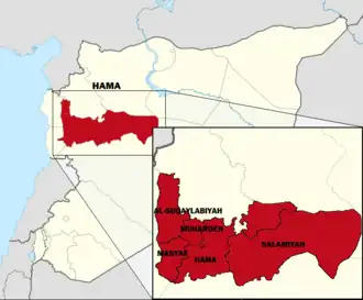 Jednotlivé okresy provincie Hamá