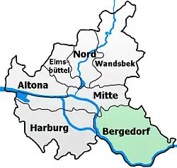 Bergedorf na mapě