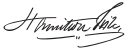Hamilton Fish, podpis