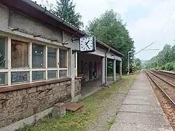 Pohled na budovu zastávky