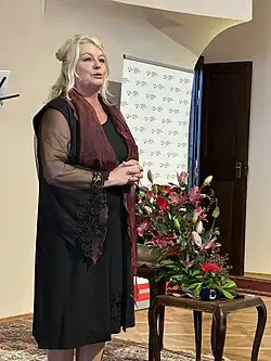 Hana Krejčová při otevření zrekonstruovaného divadelního sálu na zámku Jezeří 21. září 2022