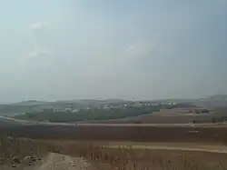 Pohled na kibuc z Tel Chanaton